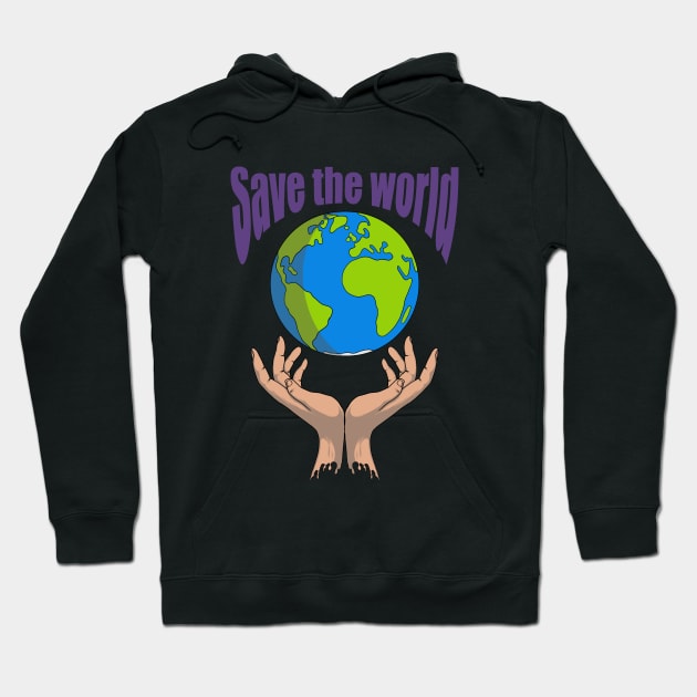 Save the world Hoodie by artza92